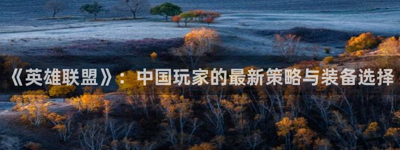赢咖娱乐登陆测速：《英雄联盟》：中国玩家的最新策略与装备选择